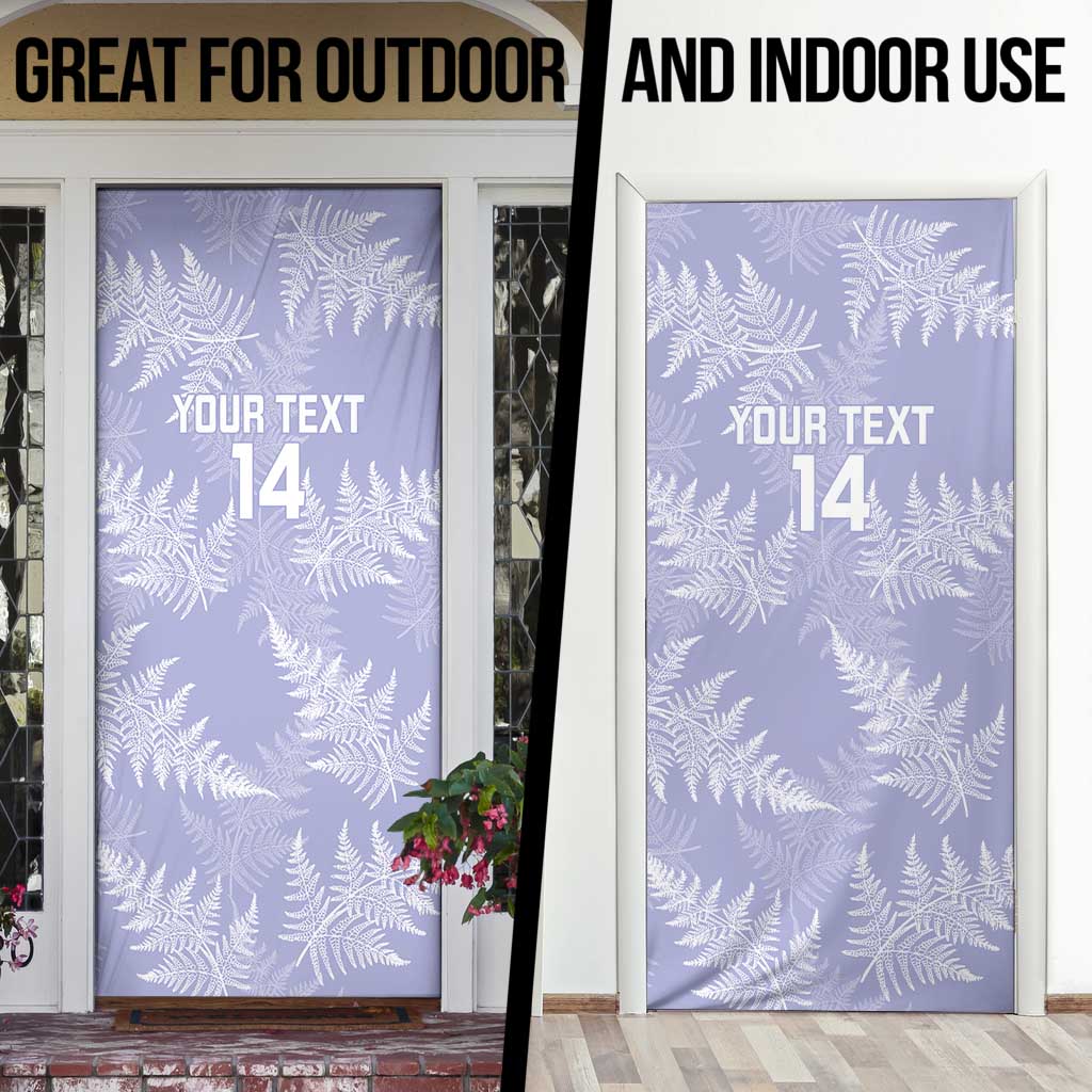 New Zealand Silver Fern Rugby Custom Door Cover Go Aotearoa Champions Purple Version - Polynesian Pride