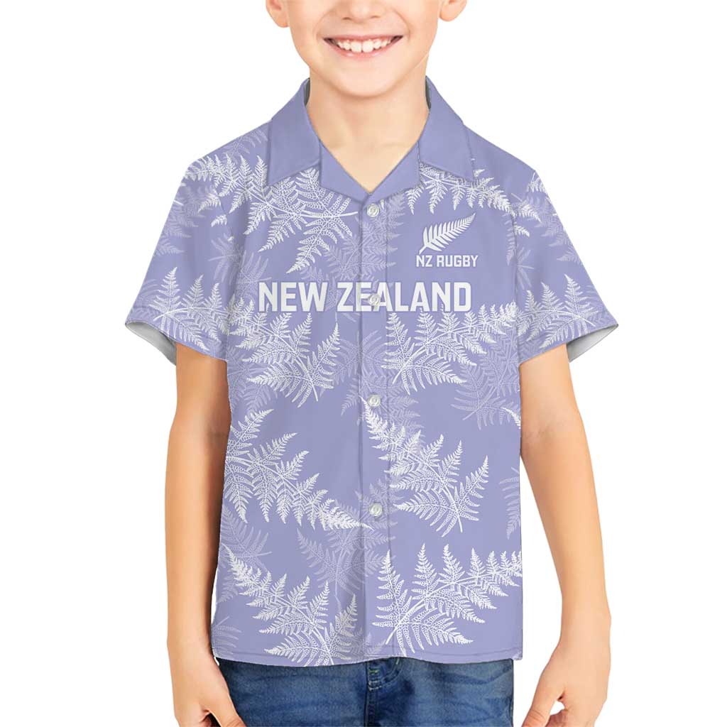 New Zealand Silver Fern Rugby Custom Family Matching Long Sleeve Bodycon Dress and Hawaiian Shirt Go Aotearoa Champions Purple Version - Polynesian Pride