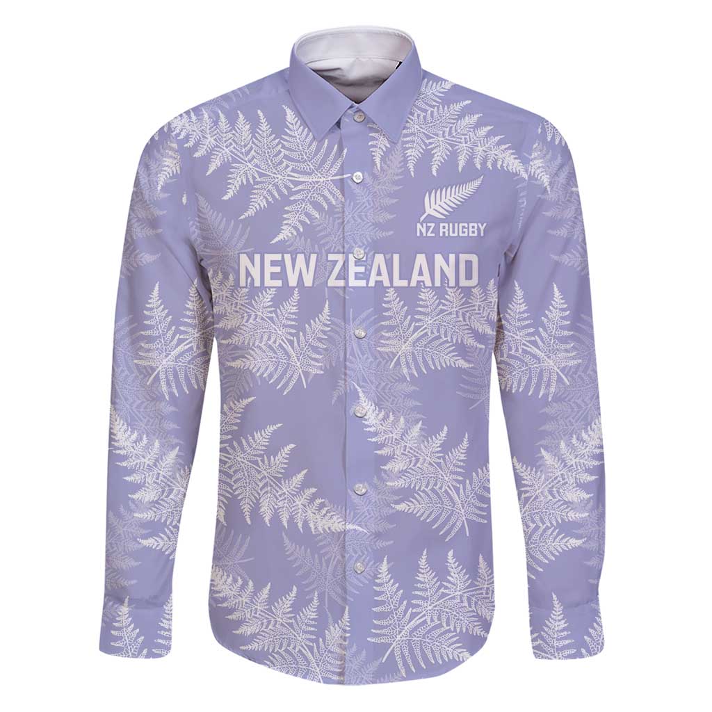 New Zealand Silver Fern Rugby Custom Family Matching Puletasi and Hawaiian Shirt Go Aotearoa Champions Purple Version - Polynesian Pride