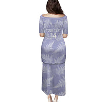 New Zealand Silver Fern Rugby Custom Family Matching Puletasi and Hawaiian Shirt Go Aotearoa Champions Purple Version - Polynesian Pride