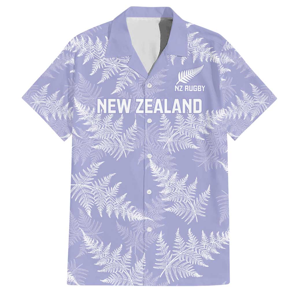New Zealand Silver Fern Rugby Custom Family Matching Short Sleeve Bodycon Dress and Hawaiian Shirt Go Aotearoa Champions Purple Version - Polynesian Pride