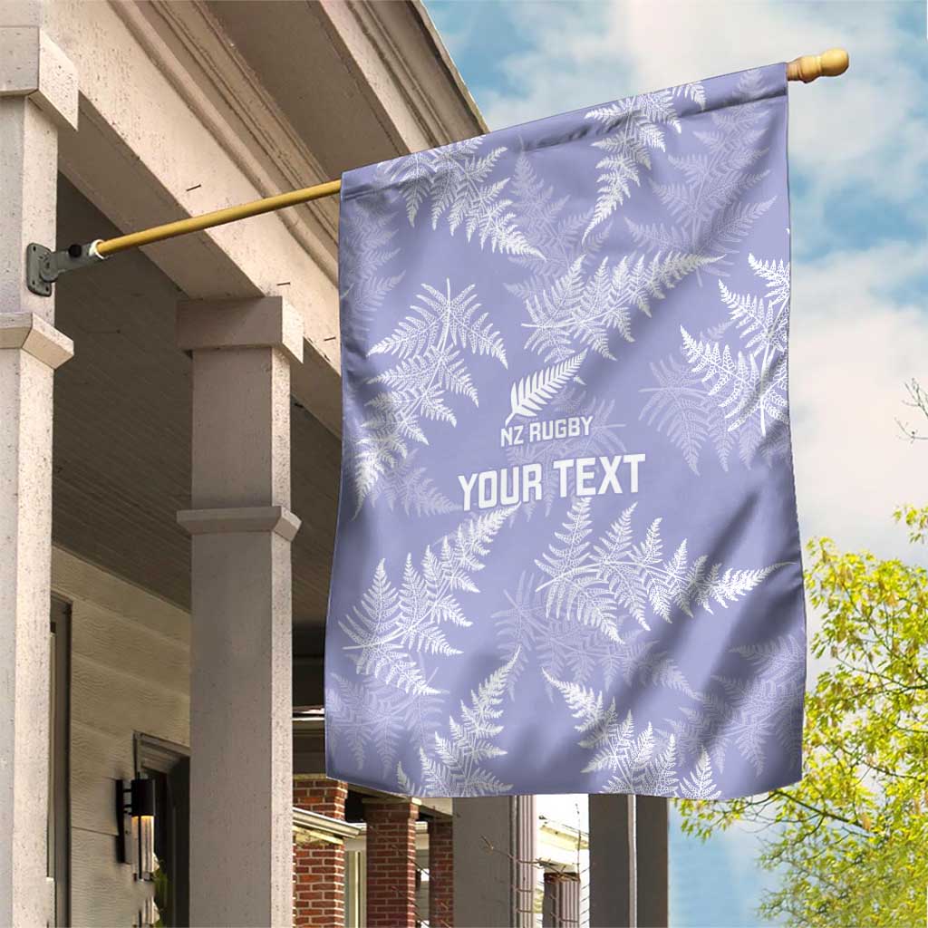 New Zealand Silver Fern Rugby Custom Garden Flag Go Aotearoa Champions Purple Version - Polynesian Pride