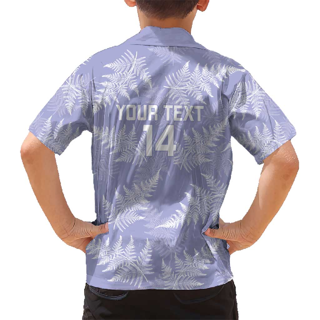 New Zealand Silver Fern Rugby Custom Kid Hawaiian Shirt Go Aotearoa Champions Purple Version - Polynesian Pride