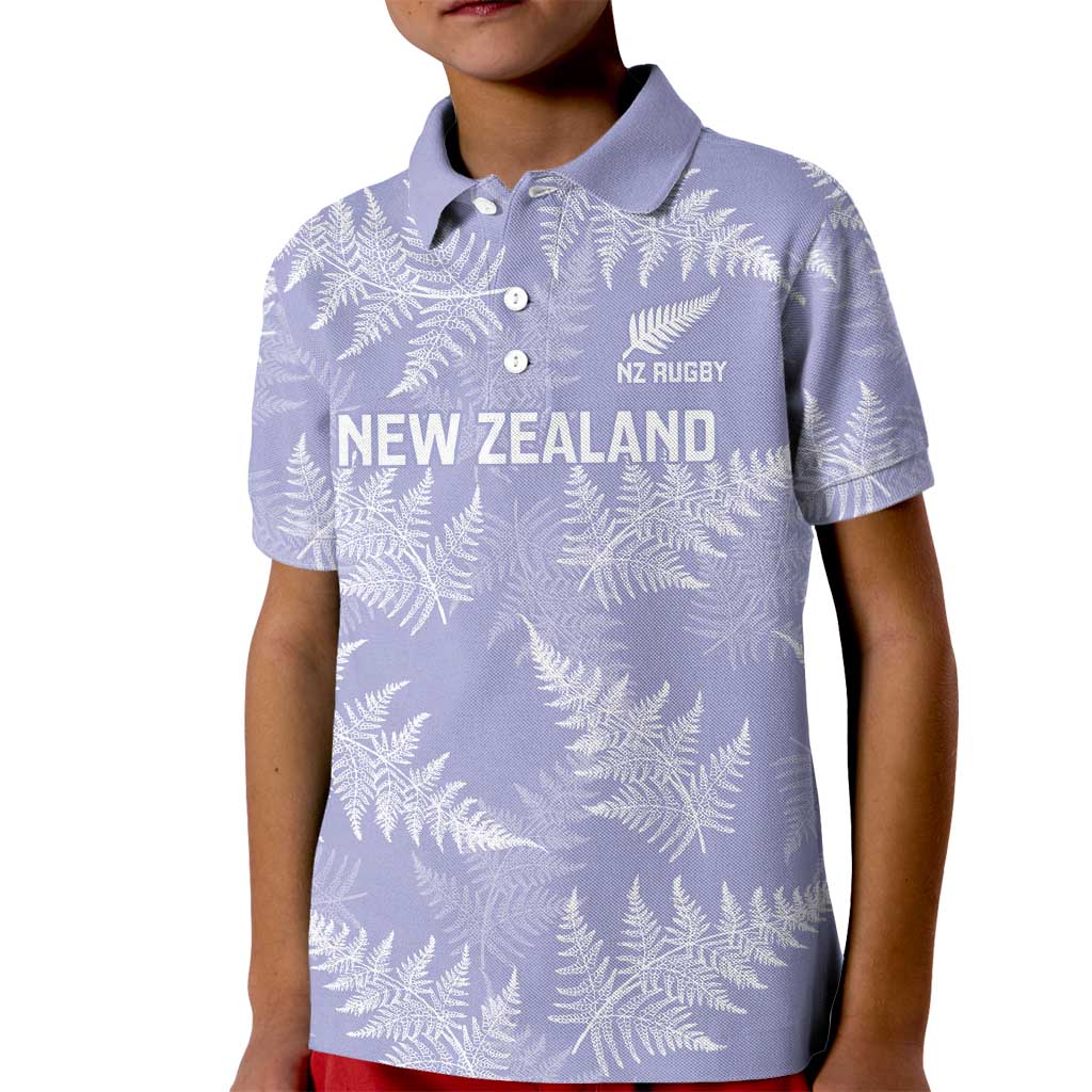 New Zealand Silver Fern Rugby Custom Kid Polo Shirt Go Aotearoa Champions Purple Version LT14 Kid Purple - Polynesian Pride