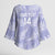 New Zealand Silver Fern Rugby Custom Kimono Sleeve Blouse Go Aotearoa Champions Purple Version - Polynesian Pride
