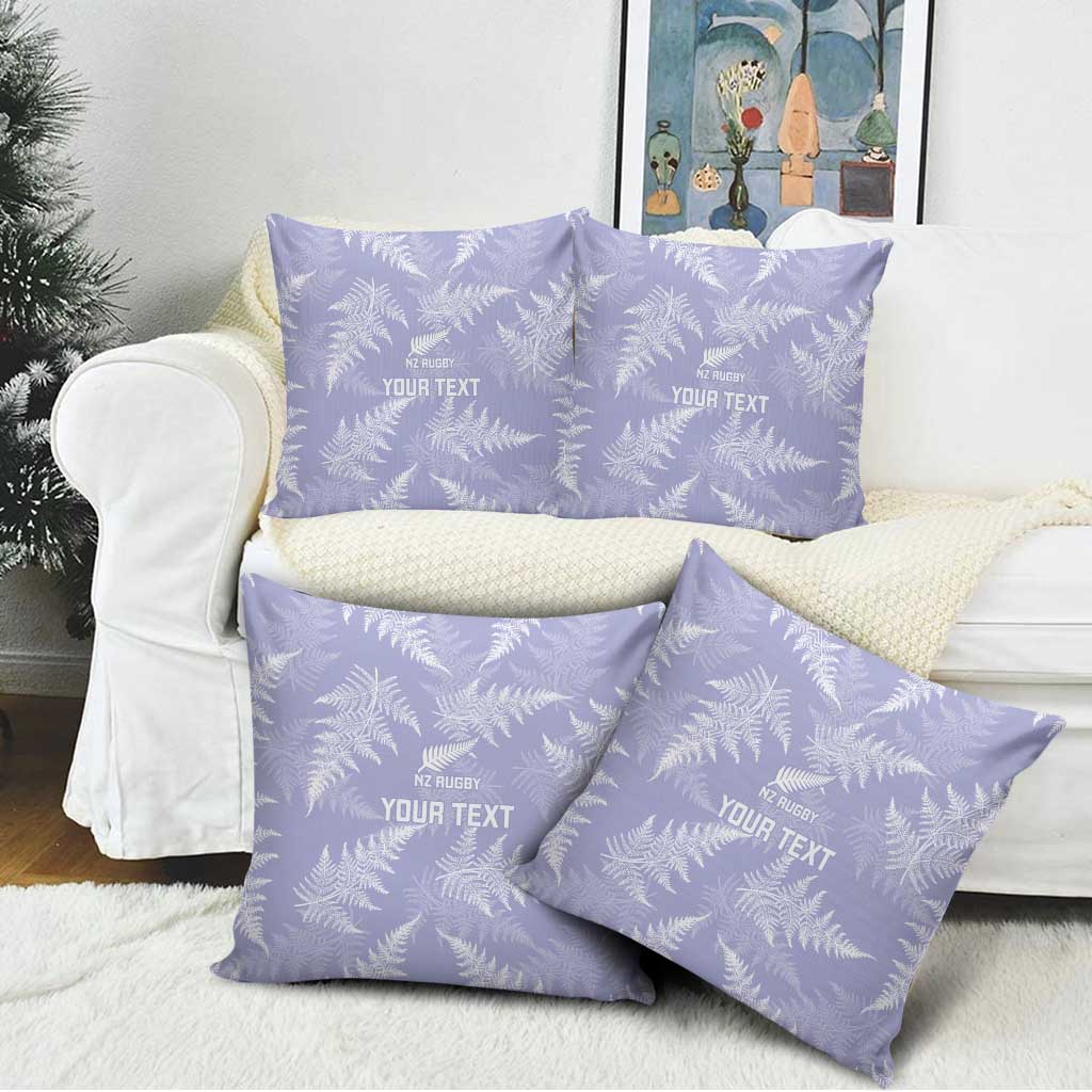 New Zealand Silver Fern Rugby Custom Pillow Cover Go Aotearoa Champions Purple Version - Polynesian Pride