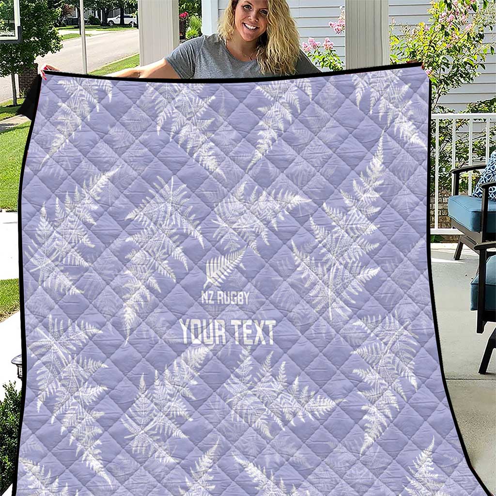 New Zealand Silver Fern Rugby Custom Quilt Go Aotearoa Champions Purple Version - Polynesian Pride