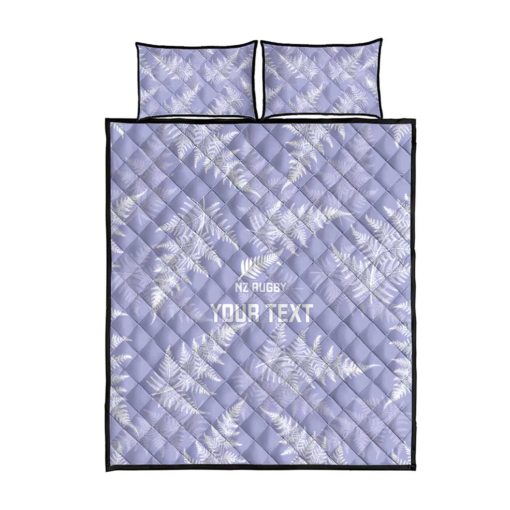 New Zealand Silver Fern Rugby Custom Quilt Bed Set Go Aotearoa Champions Purple Version - Polynesian Pride
