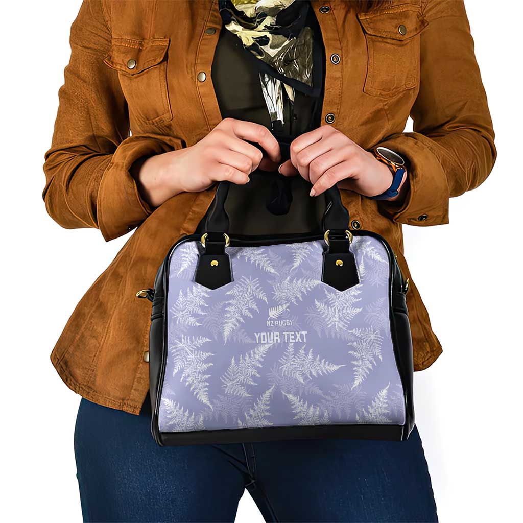 New Zealand Silver Fern Rugby Custom Shoulder Handbag Go Aotearoa Champions Purple Version - Polynesian Pride