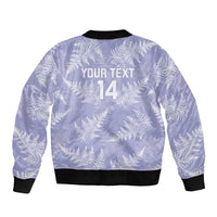 New Zealand Silver Fern Rugby Custom Sleeve Zip Bomber Jacket Go Aotearoa Champions Purple Version LT14 - Polynesian Pride