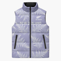 New Zealand Silver Fern Rugby Custom Sleeveless Puffer Jacket Go Aotearoa Champions Purple Version - Polynesian Pride