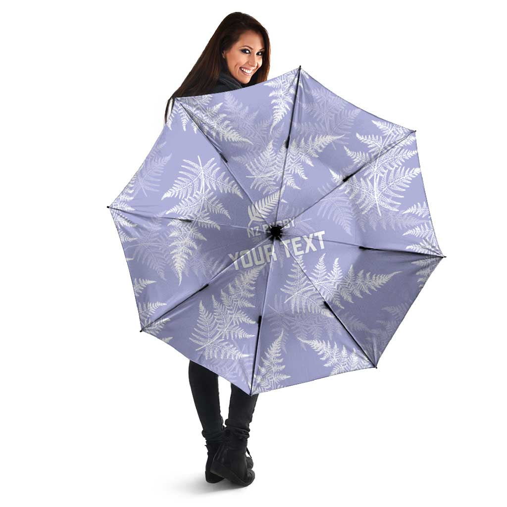 New Zealand Silver Fern Rugby Custom Umbrella Go Aotearoa Champions Purple Version - Polynesian Pride