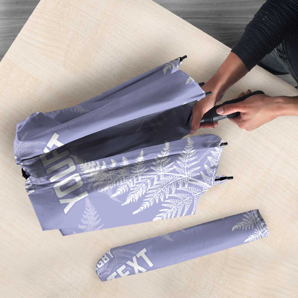New Zealand Silver Fern Rugby Custom Umbrella Go Aotearoa Champions Purple Version - Polynesian Pride