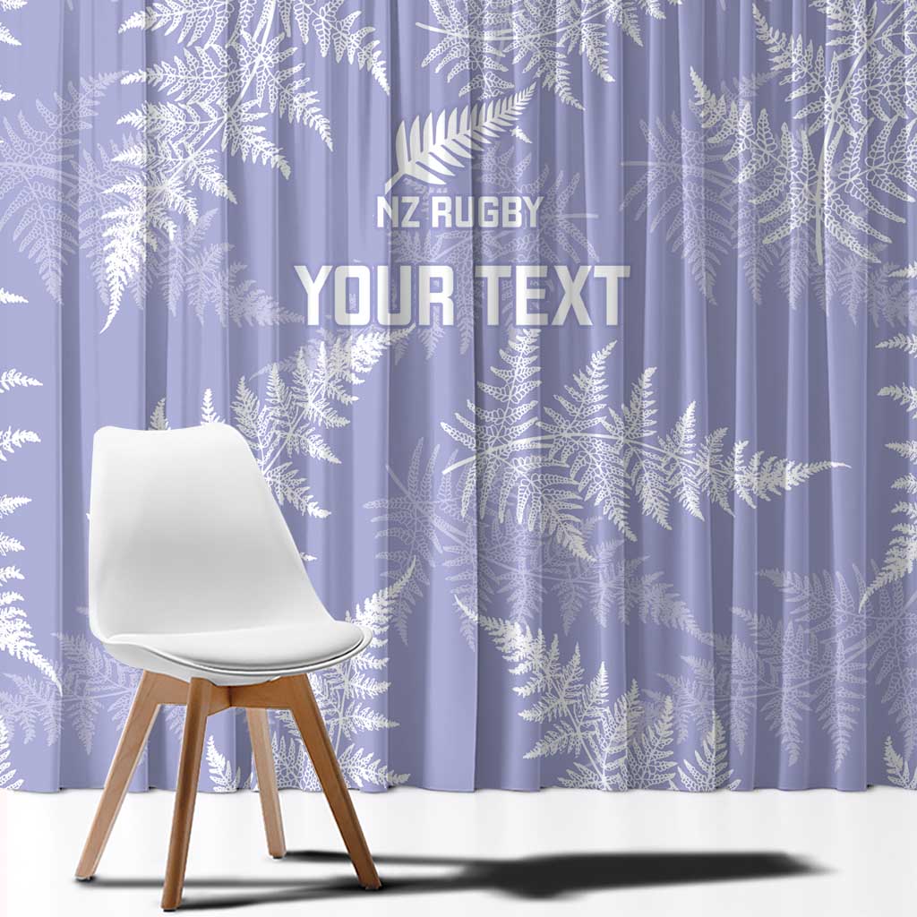 New Zealand Silver Fern Rugby Custom Window Curtain Go Aotearoa Champions Purple Version LT14 - Polynesian Pride