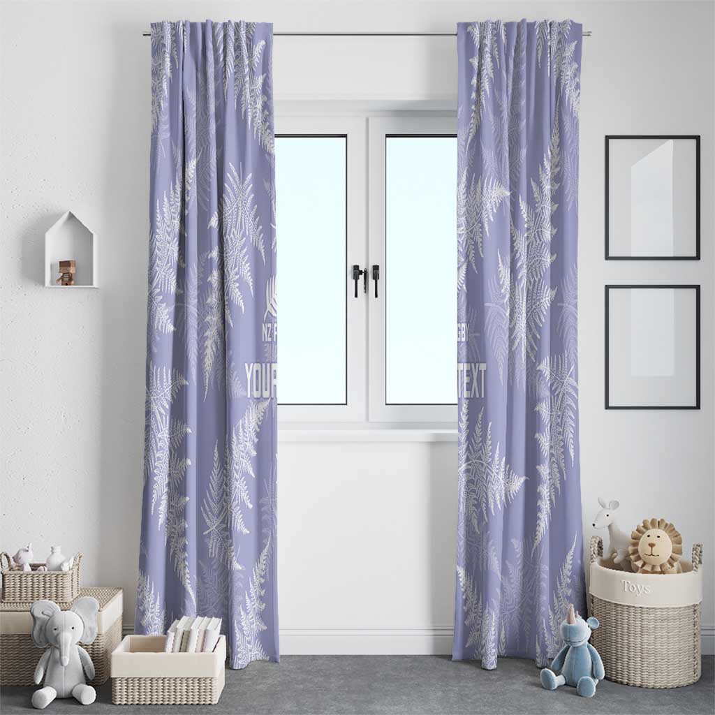 New Zealand Silver Fern Rugby Custom Window Curtain Go Aotearoa Champions Purple Version LT14 - Polynesian Pride