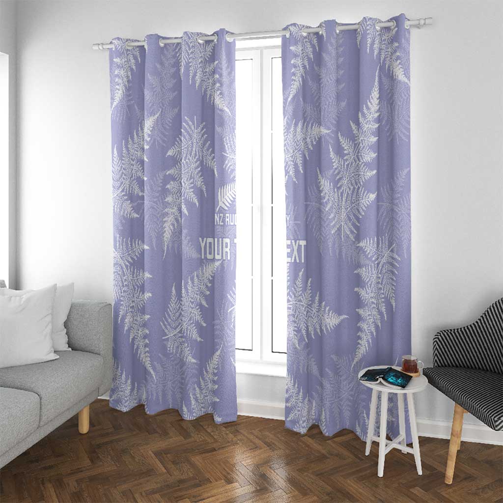New Zealand Silver Fern Rugby Custom Window Curtain Go Aotearoa Champions Purple Version LT14 With Grommets Purple - Polynesian Pride
