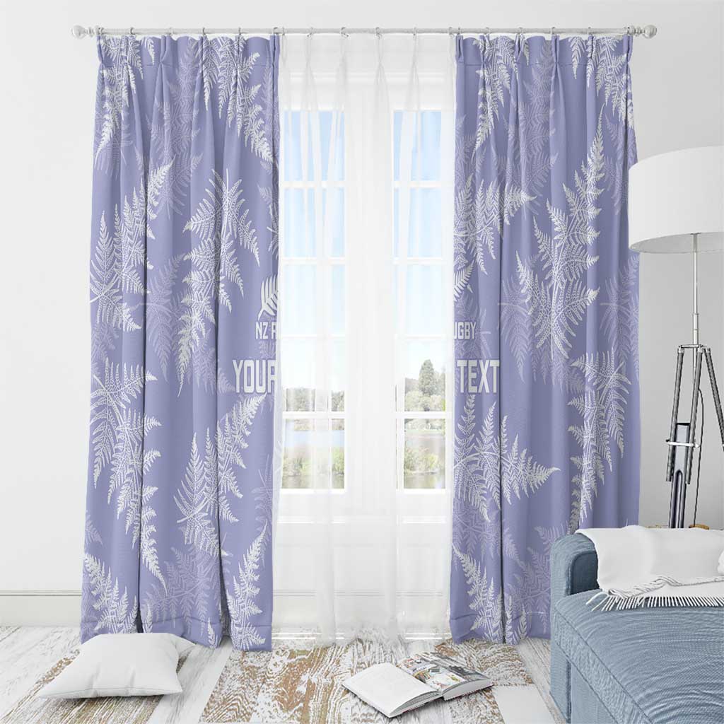 New Zealand Silver Fern Rugby Custom Window Curtain Go Aotearoa Champions Purple Version LT14 - Polynesian Pride