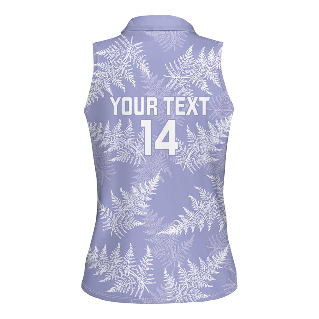 New Zealand Silver Fern Rugby Custom Women Sleeveless Polo Shirt Go Aotearoa Champions Purple Version LT14 - Polynesian Pride
