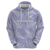 New Zealand Silver Fern Rugby Custom Zip Hoodie Go Aotearoa Champions Purple Version - Polynesian Pride