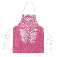 New Zealand Breast Cancer Awareness Apron Maori Butterfly Pink Ribbon - Polynesian Pride