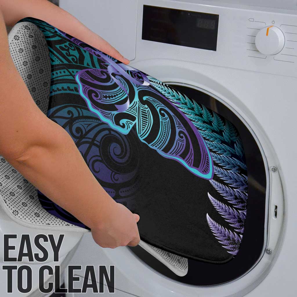 Suicide Prevention New Zealand Bathroom Set Aotearoa Maori Butterfly Mix Silver Fern - Polynesian Pride