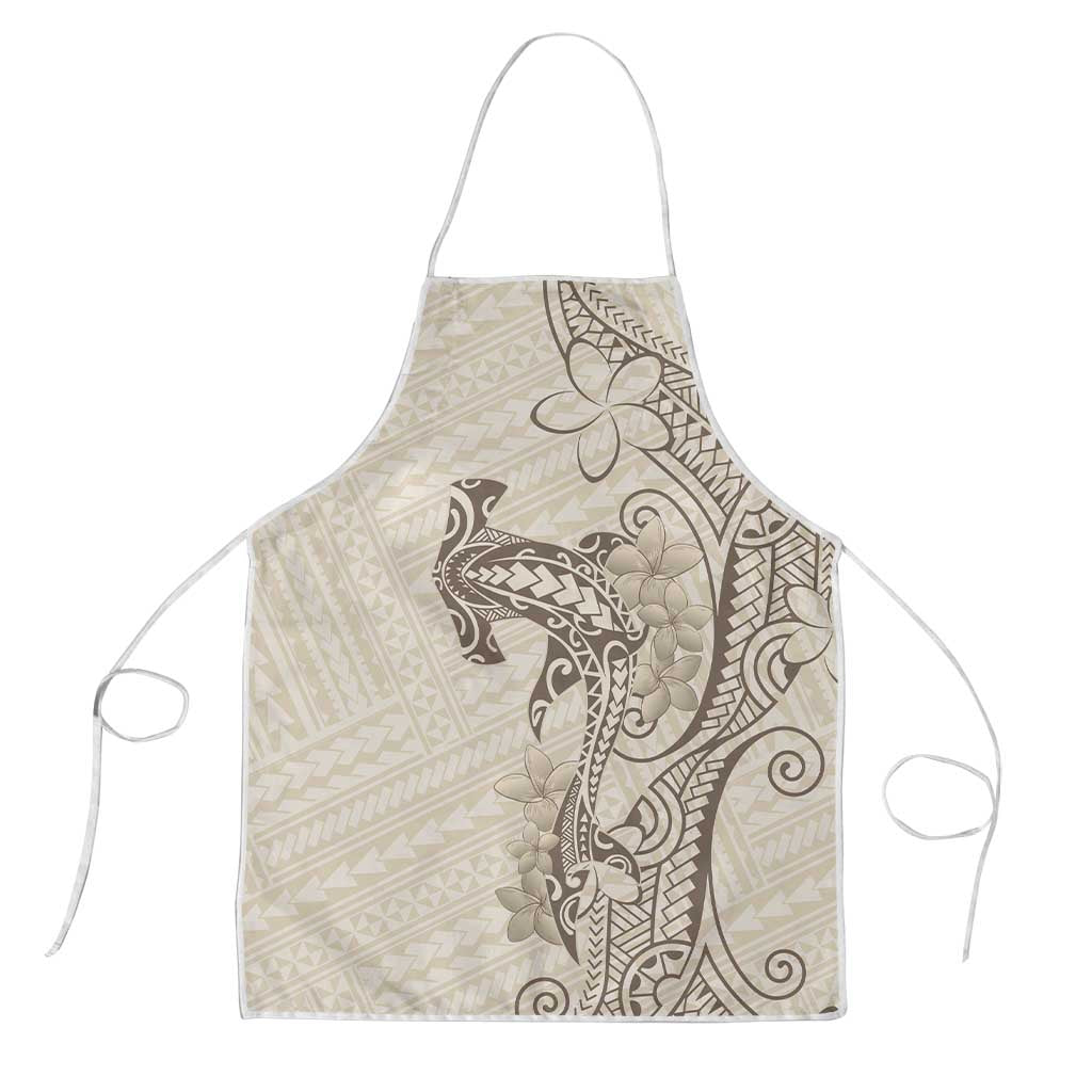 Beige Hawaii Apron Hammerhead Shark Tattoo Curve Polynesian - Polynesian Pride