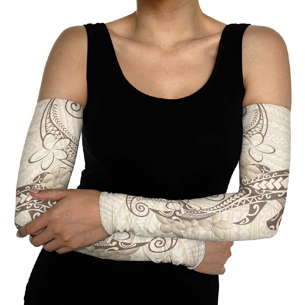 Beige Hawaii Arm Sleeves Hammerhead Shark Tattoo Curve Polynesian - Polynesian Pride