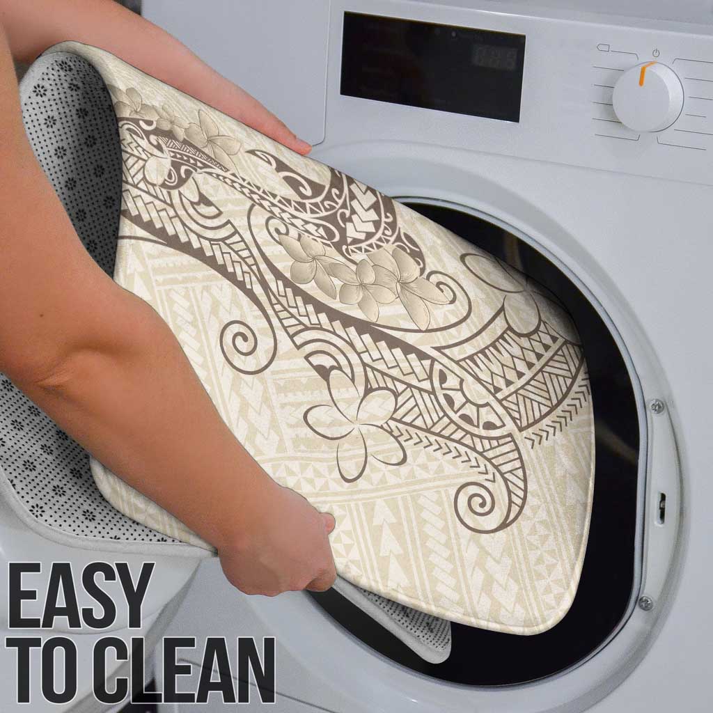 Beige Hawaii Bathroom Set Hammerhead Shark Tattoo Curve Polynesian - Polynesian Pride