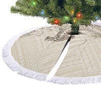 Beige Hawaii Tree Skirt Hammerhead Shark Tattoo Curve Polynesian - Polynesian Pride