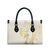 Gold and White Hawaii Leather Bag Hammerhead Shark Tattoo Curve Polynesian - Polynesian Pride