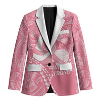 Personalised Polynesia Breast Cancer Awareness Blazer Brave Strong Butterfly Pink Ribbon LT14 Unisex Pink - Polynesian Pride