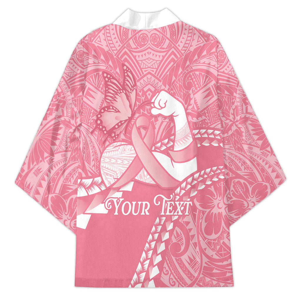 Personalised Polynesia Breast Cancer Awareness Kimono Brave Strong Butterfly Pink Ribbon LT14 - Polynesian Pride