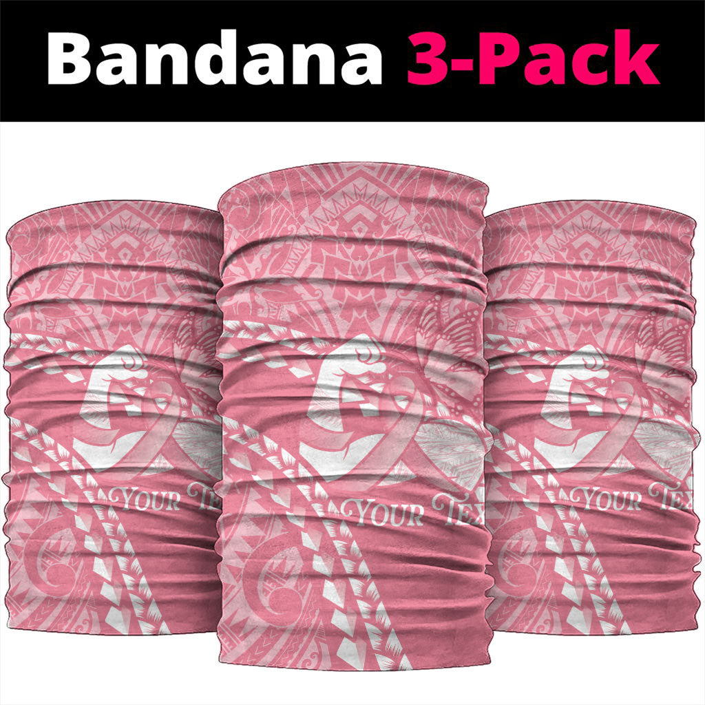 Personalised Polynesia Breast Cancer Awareness Neck Gaiter Brave Strong Butterfly Pink Ribbon LT14 package One Size: 25*50cm Pink - Polynesian Pride