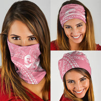 Personalised Polynesia Breast Cancer Awareness Neck Gaiter Brave Strong Butterfly Pink Ribbon LT14 - Polynesian Pride