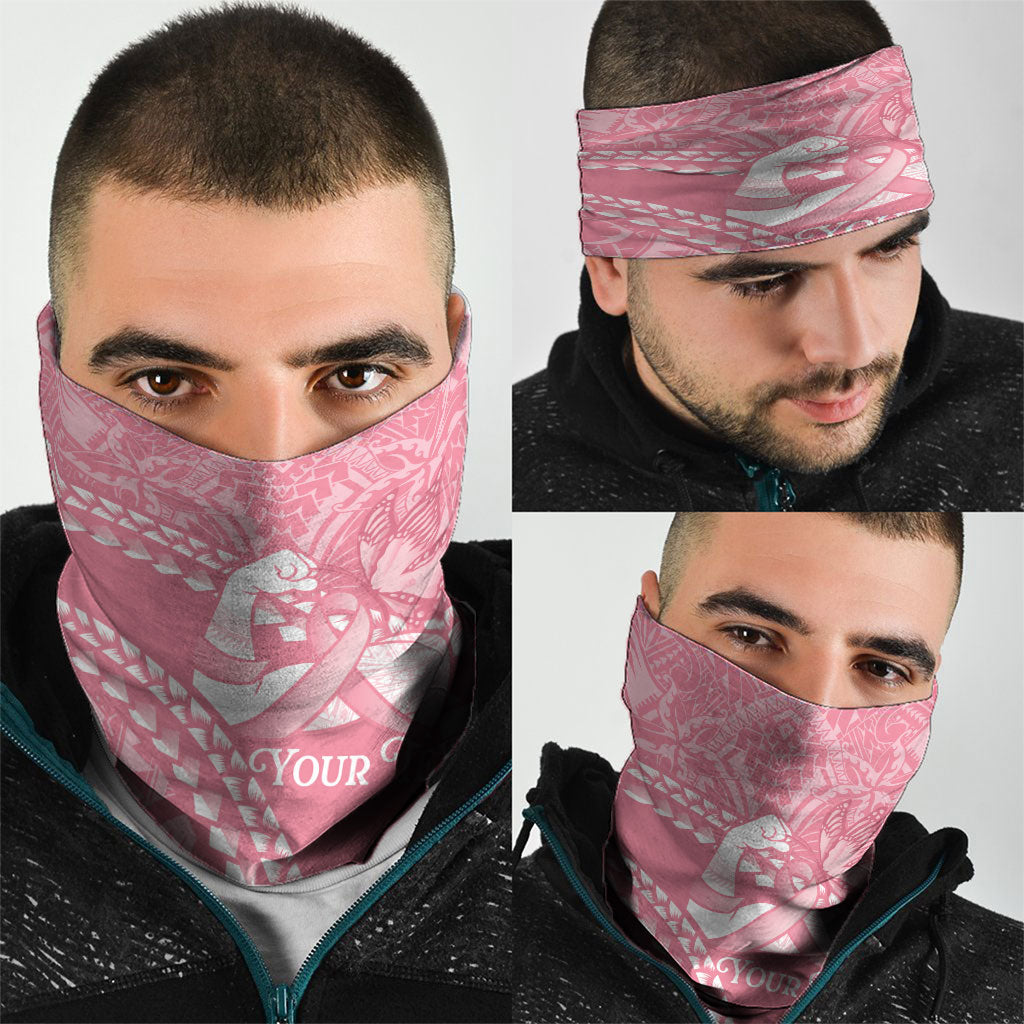 Personalised Polynesia Breast Cancer Awareness Neck Gaiter Brave Strong Butterfly Pink Ribbon LT14 - Polynesian Pride