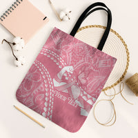 Personalised Polynesia Breast Cancer Awareness Tote Bag Brave Strong Butterfly Pink Ribbon LT14 Black Strap One Size Pink - Polynesian Pride