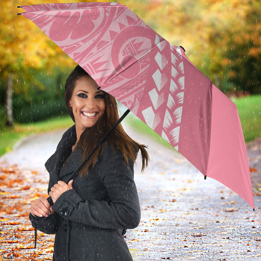 Personalised Polynesia Breast Cancer Awareness Umbrella Brave Strong Butterfly Pink Ribbon LT14 - Polynesian Pride