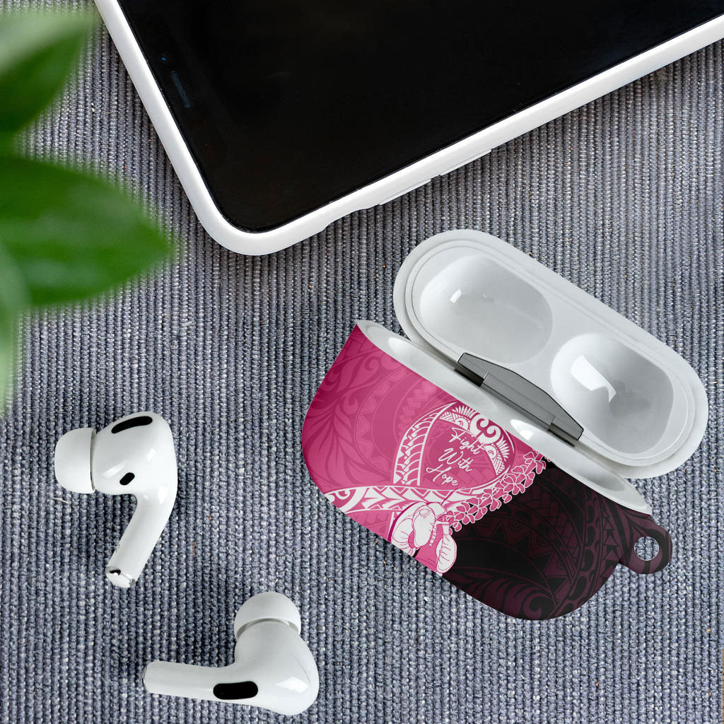 Polynesia Breast Cancer Awareness AirPods Case Fight With Hope Pink Ribbon Boxing Gloves LT14 - Polynesian Pride
