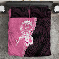 Polynesia Breast Cancer Awareness Bedding Set Fight With Hope Pink Ribbon Boxing Gloves LT14 Pink - Polynesian Pride