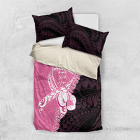 Polynesia Breast Cancer Awareness Bedding Set Fight With Hope Pink Ribbon Boxing Gloves LT14 US Twin 172cm x 218cm Pink - Polynesian Pride