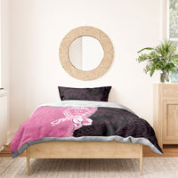 Polynesia Breast Cancer Awareness Bedding Set Fight With Hope Pink Ribbon Boxing Gloves LT14 - Polynesian Pride