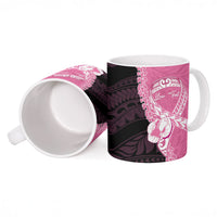Personalised Polynesia Breast Cancer Awareness Ceramic Mug Fight With Hope Pink Ribbon Boxing Gloves LT14 - Polynesian Pride