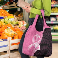 Polynesia Breast Cancer Awareness Grocery Bag Fight With Hope Pink Ribbon Boxing Gloves LT14 - Polynesian Pride