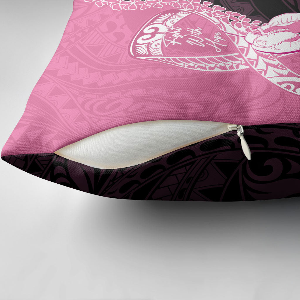 Polynesia Breast Cancer Awareness Pillow Cover Fight With Hope Pink Ribbon Boxing Gloves LT14 - Polynesian Pride