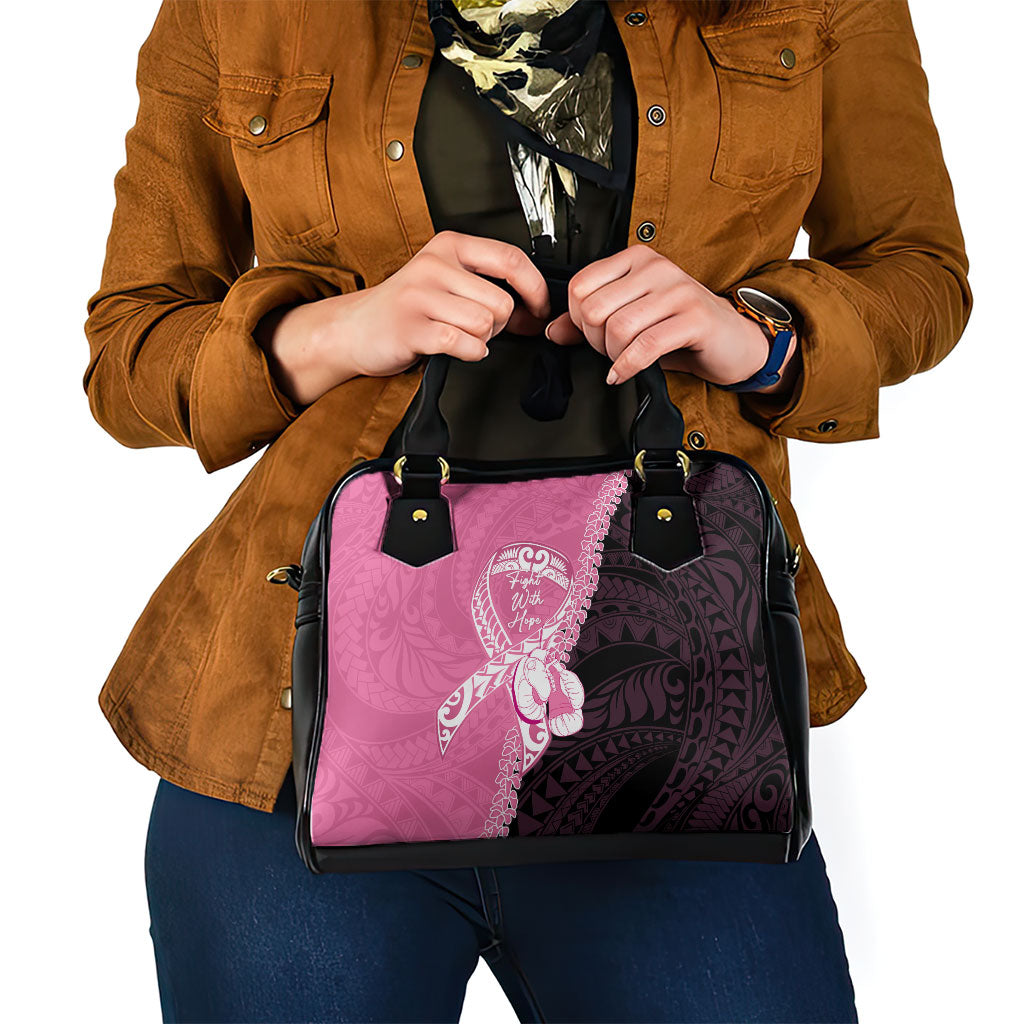 Polynesia Breast Cancer Awareness Shoulder Handbag Fight With Hope Pink Ribbon Boxing Gloves LT14 - Polynesian Pride