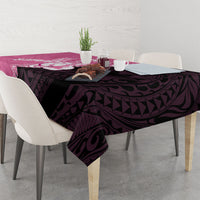 Polynesia Breast Cancer Awareness Tablecloth Fight With Hope Pink Ribbon Boxing Gloves LT14 - Polynesian Pride