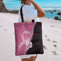 Polynesia Breast Cancer Awareness Tote Bag Fight With Hope Pink Ribbon Boxing Gloves LT14 - Polynesian Pride