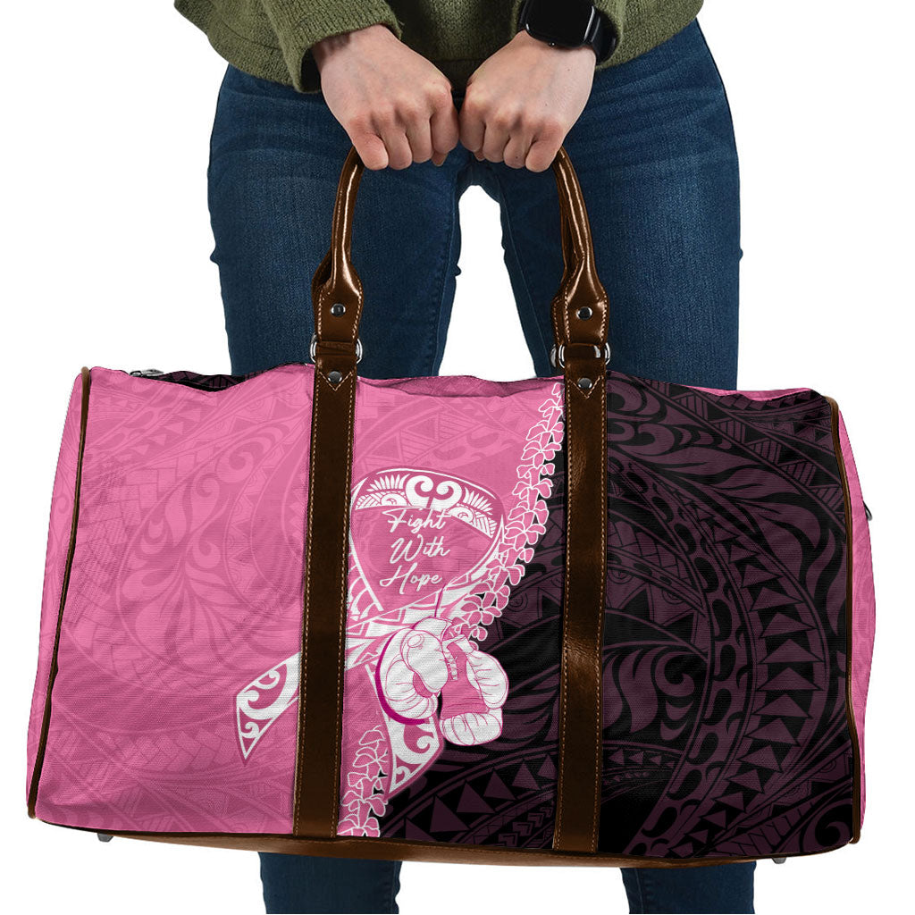 Polynesia Breast Cancer Awareness Travel Bag Fight With Hope Pink Ribbon Boxing Gloves LT14 Pink - Polynesian Pride