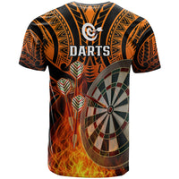 Personalised Polynesian Darts T Shirt Fire Burning With Tribal Tattoo LT14 - Polynesian Pride