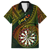 Personalised Polynesian Darts Kid Hawaiian Shirt Dart Lovers Tribal Pattern Mix Tropical Leaves LT14 Kid Reggae - Polynesian Pride